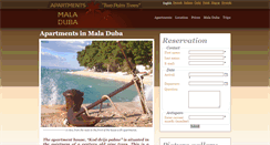 Desktop Screenshot of maladuba-apartments.com
